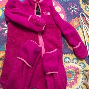 Toddler snow suit with hood